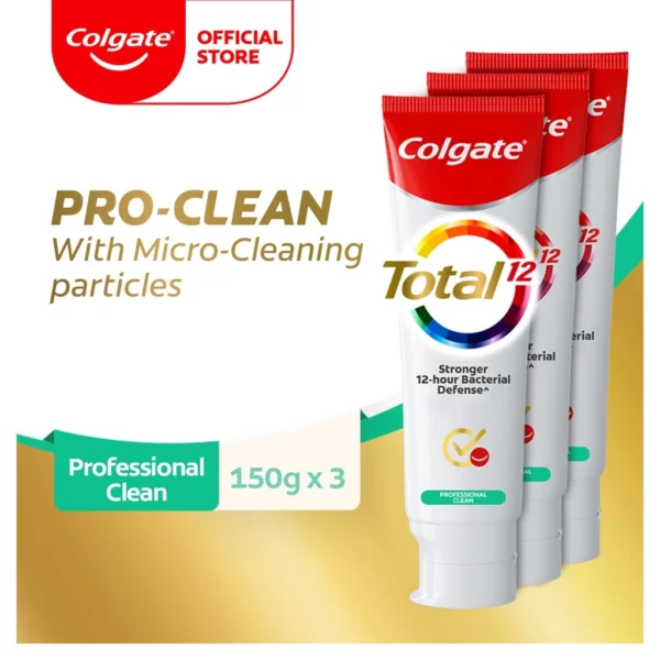 Colgate Total Professional Clean Gel Toothpaste (150g) [Bundle of 3]
