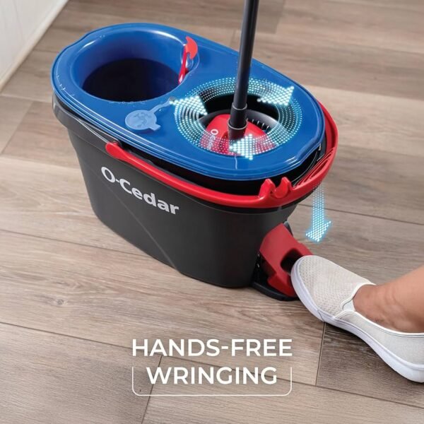 81YRouclsyL._AC_UF894,1000_QL80_ O-Cedar EasyWring RinseClean Microfiber Spin Mop Bucket Floor Cleaning System Grey