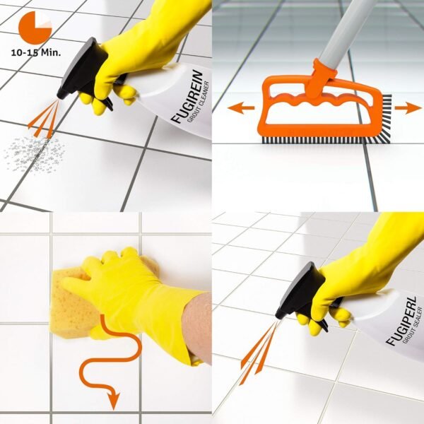 81dG2a9q0RL._AC_SL1500_ Grout Brush Orange for Cleaning Joints in Wall Floor Tiles Bathroom Kitchen Household
