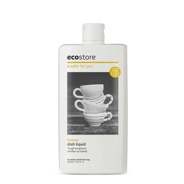 Ecostore Dish Liquid Lemon 500ml Household Cleaning Clean Dishes